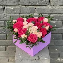 Цветочная композиция из Розы в коробке #REPLACE_PRED# Кувшиново