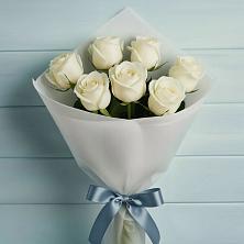 Букет 7 Белых роз Эдлесс Лав в Кувшиново