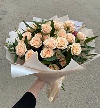 Букет Кремовые розы Латте в Кувшиново
