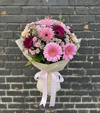 Букет цветов из:  Герберы и Хризантемы #REPLACE_PRED# Кувшиново