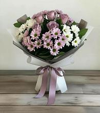 Букет цветов из:  Хризантемы и Розы в Кувшиново