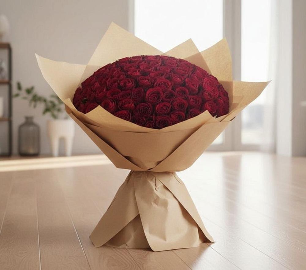 Букет 101 Красная роза в Кувшиново