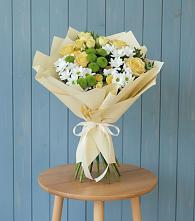 Букет цветов из:  Хризантемы и Розы в Кувшиново